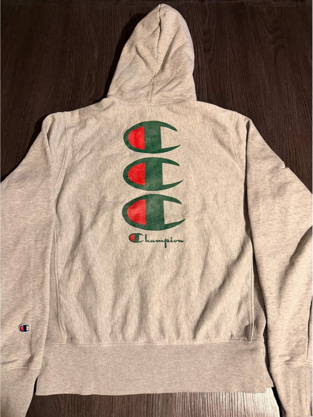 Champion Reverse Weave Stacked C Logo Hoodie M